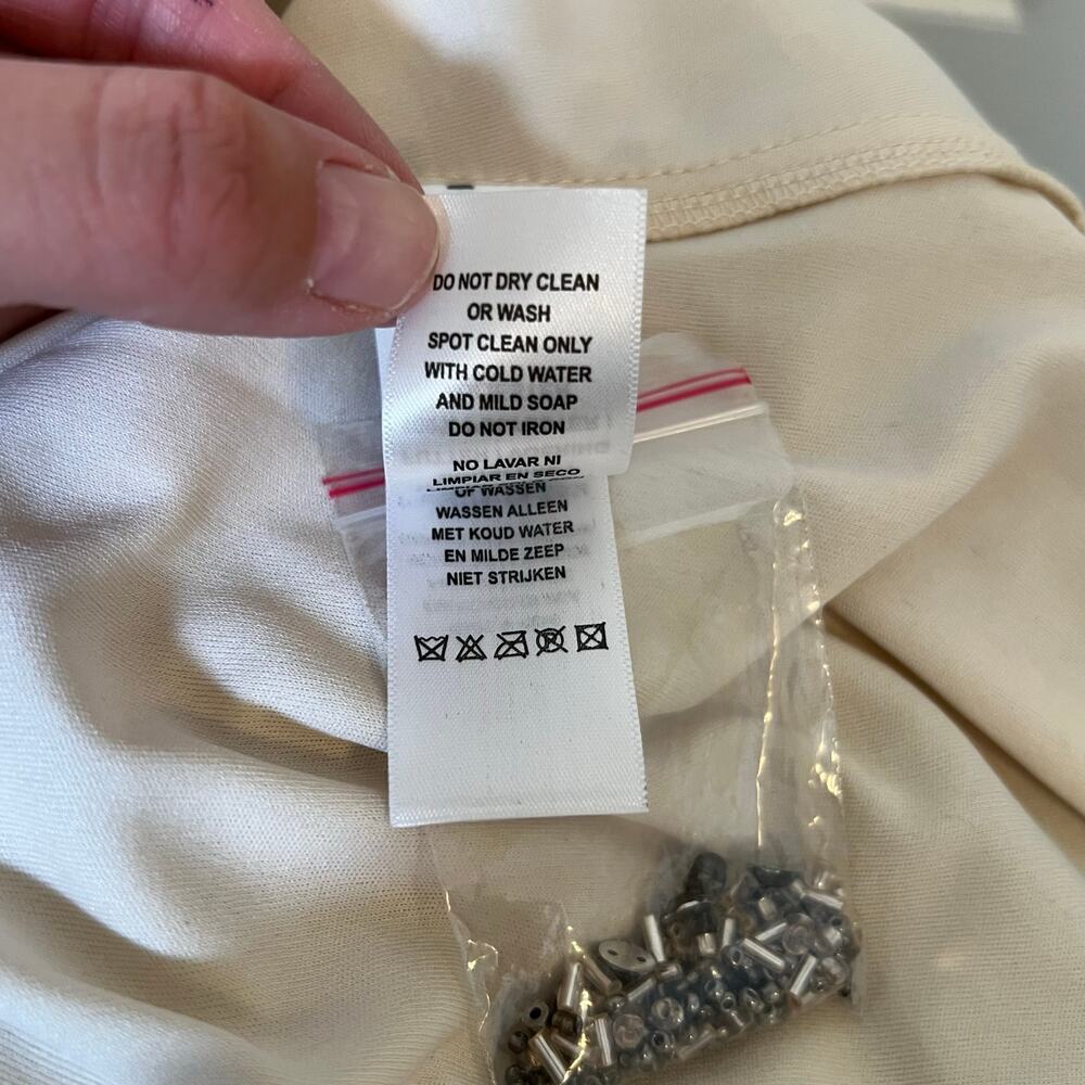 BHLDN Anthropologie Vilette Maxi Dress Beaded Bodice Strappy Blush Womens Size 4 - Picture 15 of 15